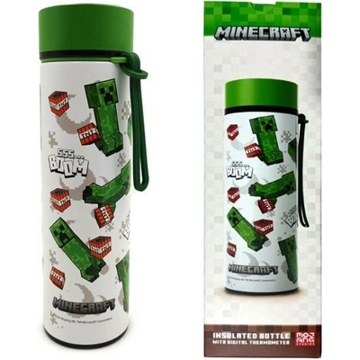 Minecraft Termoláhev 450 ml bílá zelená