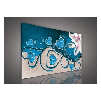 Obraz na plátne obdĺžník - OB0165 - Srdiečka 100cm x 75cm - O1