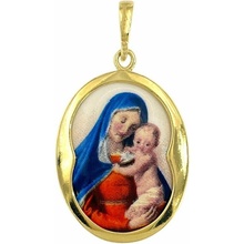 Infinitysilver Přívěsek madonka s Ježíškem pozlacená 446759012G