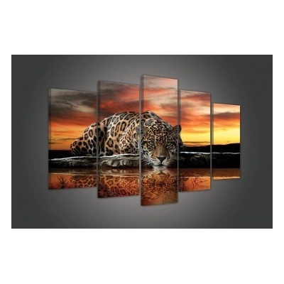 Obraz na plátne viacdielny - OB3380 - Jaguár 100cm x 60cm - S17