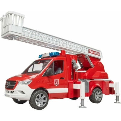 Bruder hasičské auto MB Sprinter se žebříkem stříkající vodu se světlem a zvukem