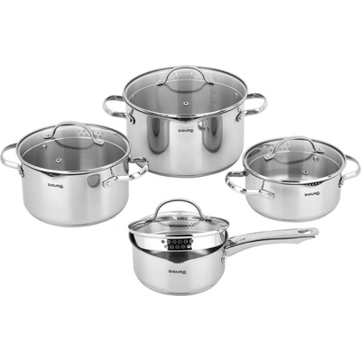 Siguro Súprava hrncov Pure Delight s inteligentnými pokrievkami 8 ks