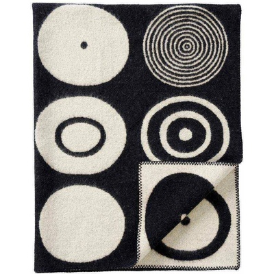 Klippan Vlněná deka Candy black Černá 130x180