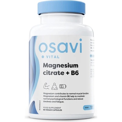 Osavi Magnesium Citrate + B6 375 mg + 4,2 mg 180 veganských kapslí