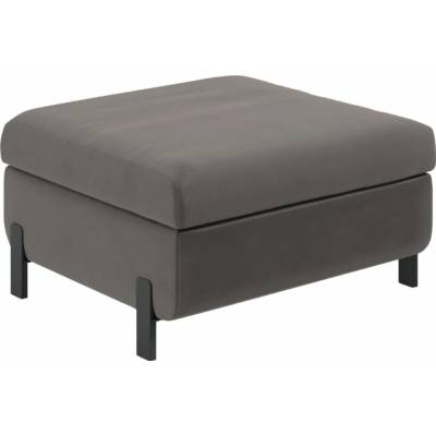 Micadoni Šedá sametová podnožka Gloria 87 x 72 cm