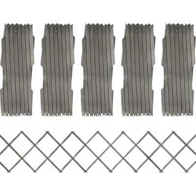 Rozkládací zahradní plot, světlé jedlové dřevo, šedý, 180 x 30 cm