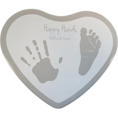 Sada na otisky Happy Hands 2D Heart silver / white