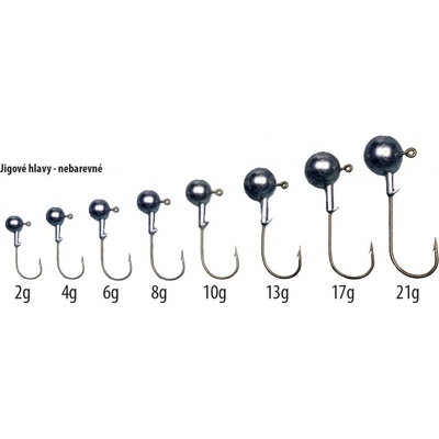 Falcon Jig hlavy nebarvené vel.2 8g