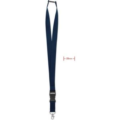 Snúrka na krk s bezpečnostnou sponou modrá P210.513 25 mm