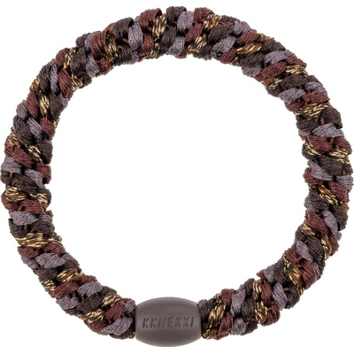 KKNEKKI Gumička do vlasů Kknekki Mix Cedar Coffe Glitter, hnědá barva, textil – Hledejceny.cz