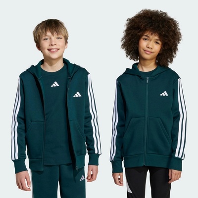 adidas Essentials Full-Zip Kids bílá modrá