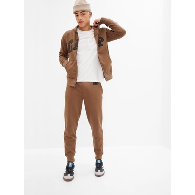 GAP tepláky s logem fleece Hnědá