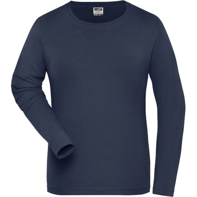 James & Nicholson Tričko JN 1803 Solid elastické dlouhý rukáv dámské COT-02180300400 Červená