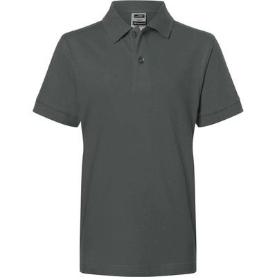 James & Nicholson JN 70K Piqué detské polo tričko sivá graphite