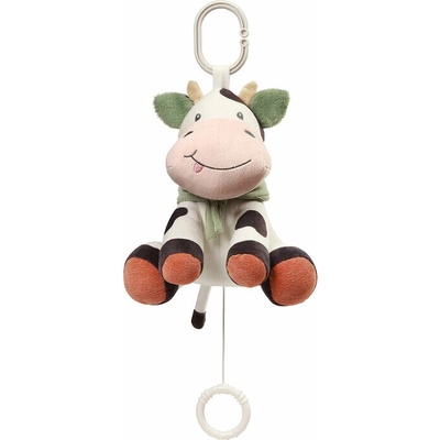 BABYONO Hračka hudobná na C-krúžku Cow Bingo 0m+
