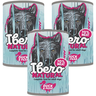 Ibero Complete Low Grain Duck & Pear 3 x 400 g