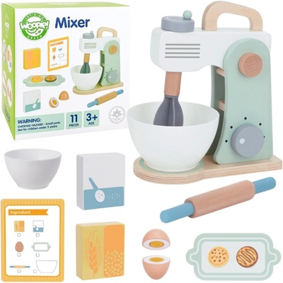 GREEN Drevený kuchynský mixér s príslušenstvom 11 ks