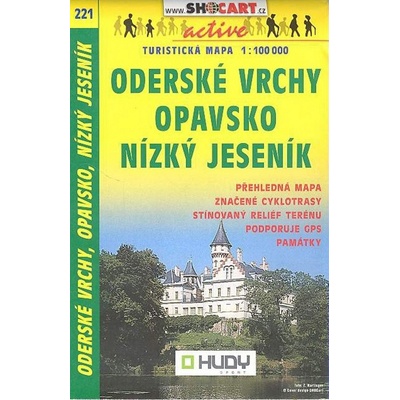 Mapa 221 Opavsko Oderské vrchy Nízký Jeseník 1:100 000 2003