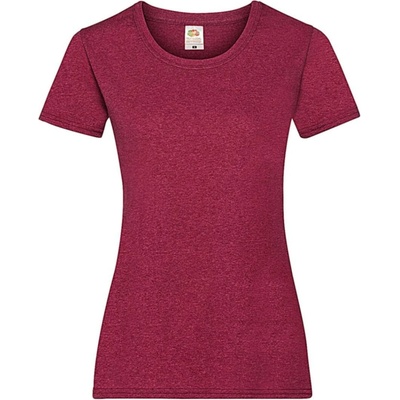 Fruit of the Loom Ladies Valueweight T červený melír