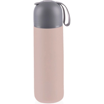 Zopa Termoska na tekutiny so silikónovým držiakom 400 ml Candy pink