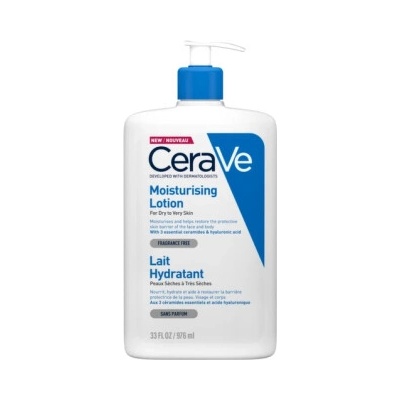 CeraVe Moisturizers Lotion hydratačné mlieko na telo a tvár pre suchú až veľmi suchú pokožku 976 ml