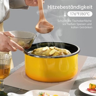 Omyvatelné prostírání KitchenBoss: Sada 6 kusů, žáruvzdorné, protiskluzové, oboustranné prostírání