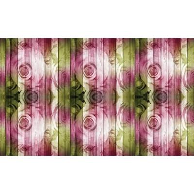 Preinterier FT2719 Fototapeta na stenu Drevená stena – ruže vlies 104cm x 70cm