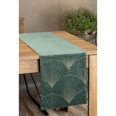 Elegantný zamatový behúň na stôl BLINK 14 tmavomätový Rozmer behúňa (šírka x dĺžka): 35x140cm