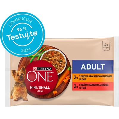 Purina One Mini kuracie hovadzie 4 x 85 g