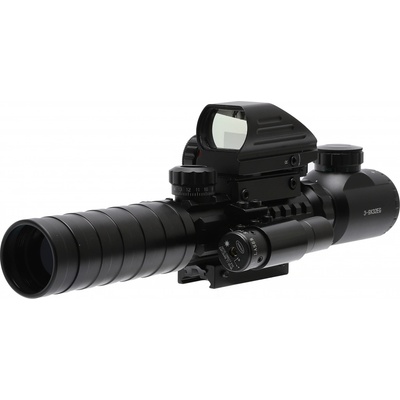 B-optics s přísvitem 3-9x32 SFP set s kolimátorem a laserem