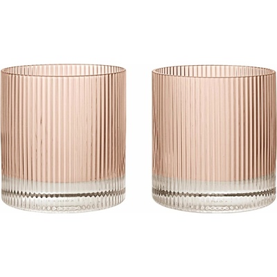 Ferm Living Sklenice Tumbler Ripple Blush 2 x 250 ml