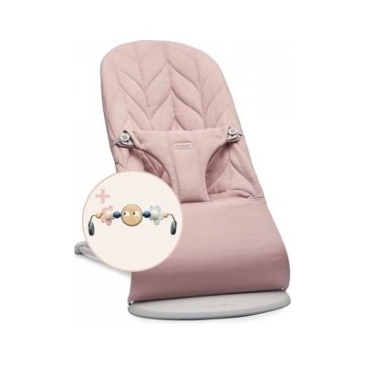 BabyBjörn Lehátko Bouncer Bliss + hračka Googly Eyes Pastel - Dusty Pink