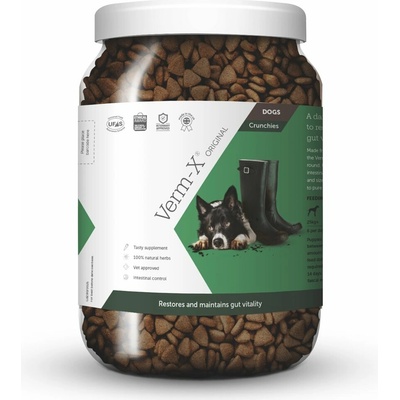Verm-X prírodný granule proti střevním parazitům pre psov 650 g