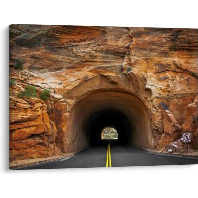 Obraz - tunel v skale, jednodielne 70x50 cm