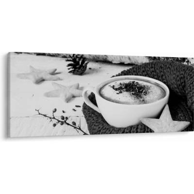 Obraz - Zimní cappuccino, jednodílný 120x50 cm