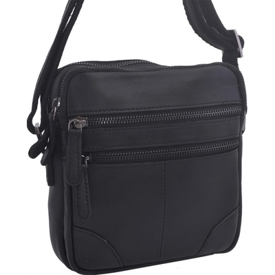 Pánské kožené Crossbody černá nappa 250849