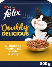 Felix Doubly Delicious Adult kuře a krůta 0,8 kg