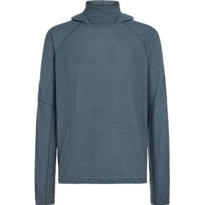 Icebreaker Men Mer 400 RealFleece Grid Pulover Hood modrá/sivá