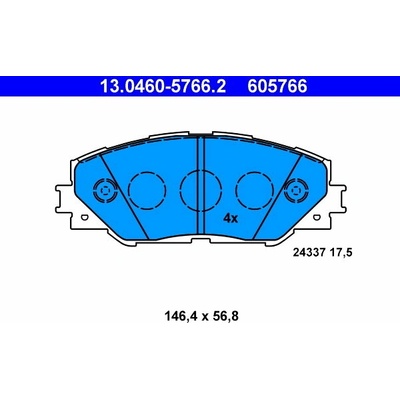 ATE 605766 Súprava brzdových doštičiek 13.0460-5766.2