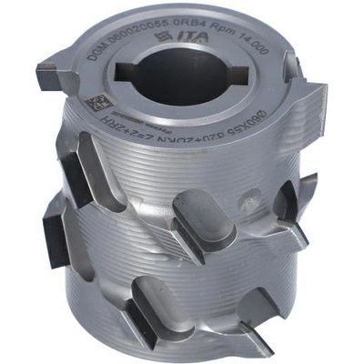 Diamantová frézovací hlava do olepovačky DGM 60x55 d=20+2CH, Z=2+2 (14), DIA=4,5 RH