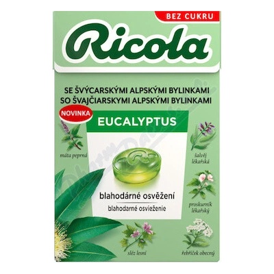 RICOLA Eucalyptus bez cukru 40 g
