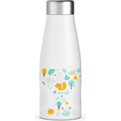 Suavinex termo láhev 350 ml Memories bílá