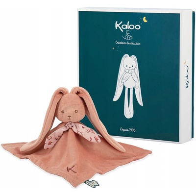 Kaloo Lapinoo Plyšový mojkáčik pre bábätko Zajačik s dlhými ušami terakota 35 cm