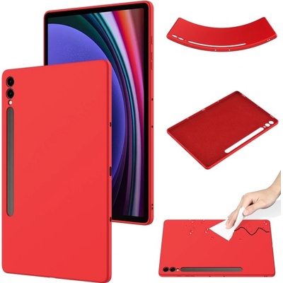 Vsetkonamobil 66611 RUBBER Ochranný kryt pre Samsung Galaxy Tab S9 FE+ / S9+ / S10+ červený