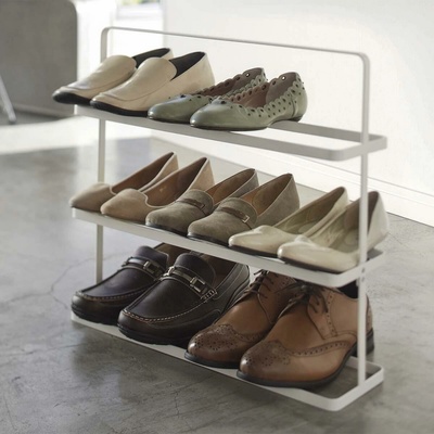 YAMAZAKI Tower Shoe Rack široký biely 2480