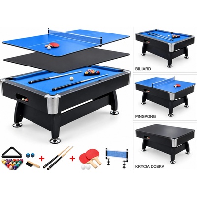 Playronix Multifunkčný biliardový stôl 3v1 7 ft