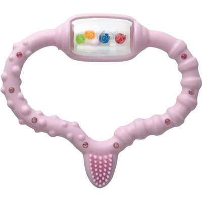 Curaprox CuraBaby chrastítko pro holčičky růžová