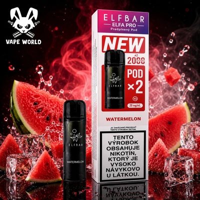 ElfBar Elfa Pro cartridge Watermelon 2 x 2 ml 20 mg