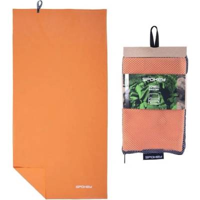 Spokey SIROCCO M Rychleschnoucí uterák 40 x 80 cm, oranžový s odnímatelnou sponou