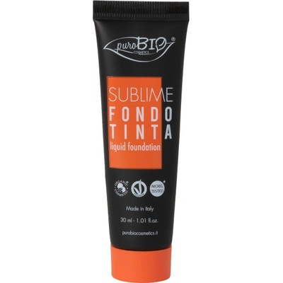 puroBIO Cosmetics Sublime Liquid Foundation vodeodolný tekutý make-up 02 30 ml